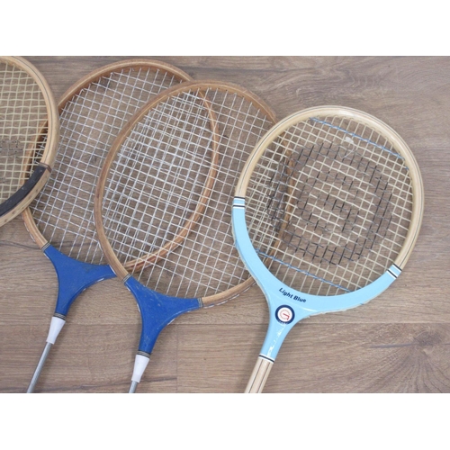 37 - Six Badminton and Tennis Racquets