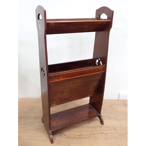 65 - An Edwardian mahogany Table Display Cabinet with glazed sides on square cut supports 2ft 5in W x 2ft... 