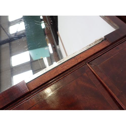 99 - A mahogany and glazed Cabinet (one pane A/F),  a folding Rack, wooden Bowl, enamel Pail and a glass ... 