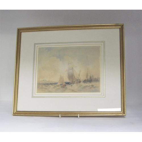 292 - ALFRED GOMMERSAL VICKERS. A Dutch Falliot and other Shipping in an Estuary, watercolour, 7 1/2 x 10i... 