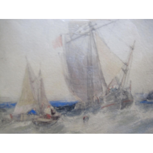 292 - ALFRED GOMMERSAL VICKERS. A Dutch Falliot and other Shipping in an Estuary, watercolour, 7 1/2 x 10i... 