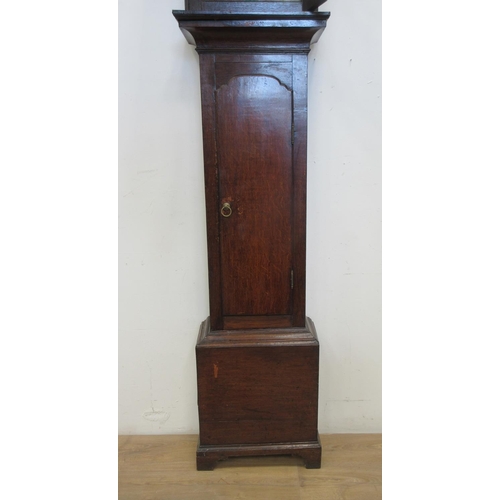 15 - An 18th Century Longcase Clock with square brass and silvered dial with date by John Porthouse, Penr... 