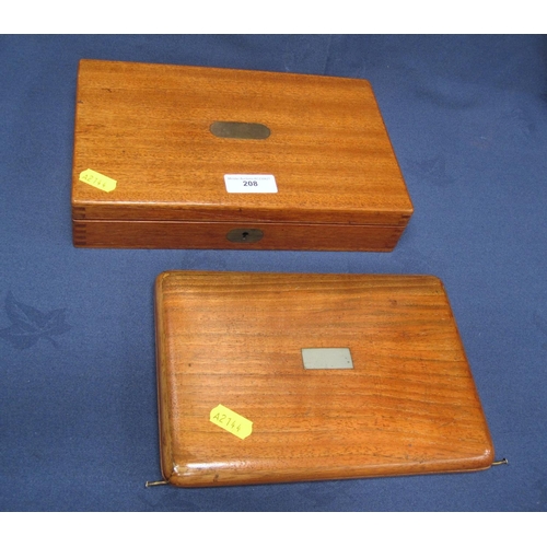 208 - A mahogany cased set of Drawing Instruments by W H Harling Ltd. 117 Moorgate, London and another Set