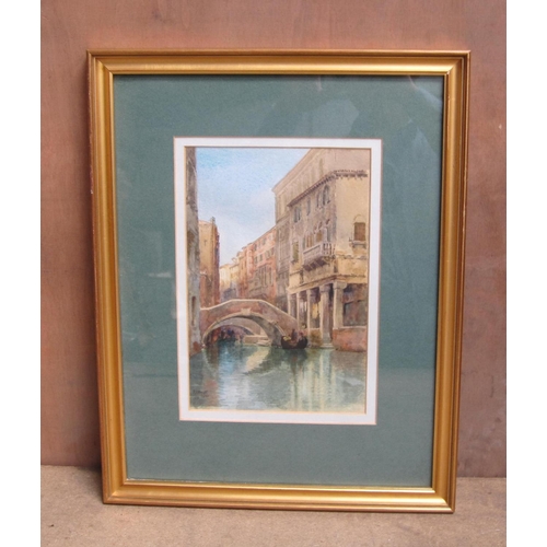 259 - RICHARD HENRY WRIGHT. On a Venetian Canal, signed and dated 1890, watercolour, 10 1/2 x 7 1/2in