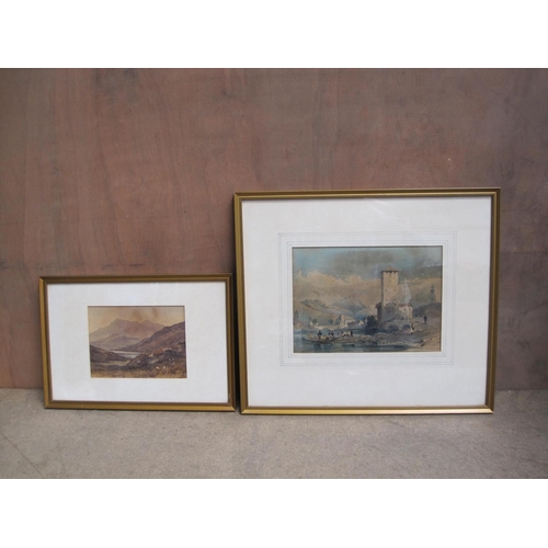 260 - JOHN KEELEY, R.B.A. An extensive landscape, signed, watercolour, 10 x 14in; a watercolour depicting ... 