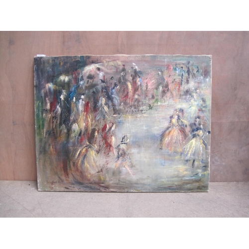 300 - WINIFRED HATT. May Day at Sacre Coeur, signed and inscribed with artist's address verso, oil on canv... 