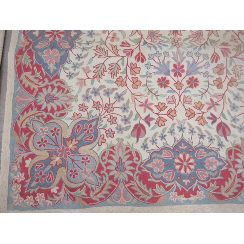 328 - Two cream floral design Rugs 6ft x 3ft