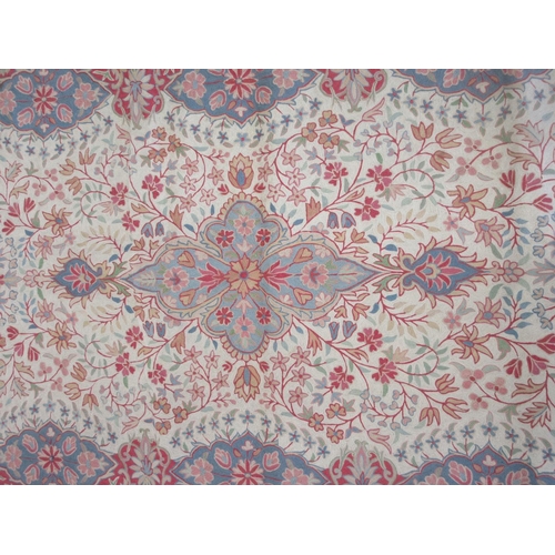 328 - Two cream floral design Rugs 6ft x 3ft