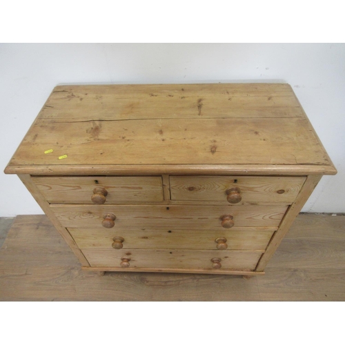 331 - A Victorian pine Chest of two short and three long drawers 3ft 4in W x 3ft 4in H