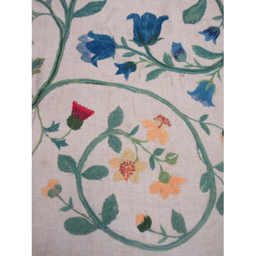 332 - An embroidered Wall Hanging with trailing floral design