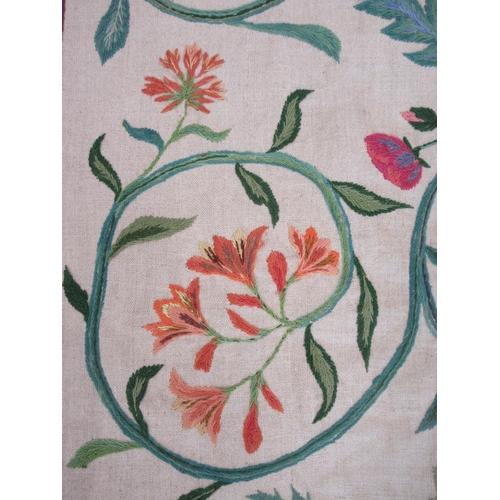 332 - An embroidered Wall Hanging with trailing floral design