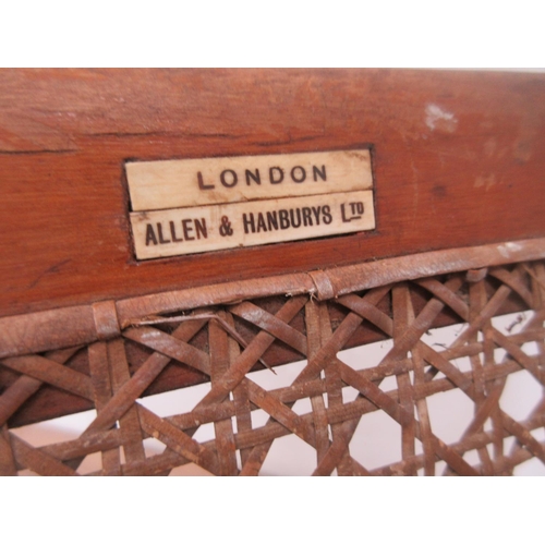 346 - A Victorian Backrest stamped Allen & Hanburys, London