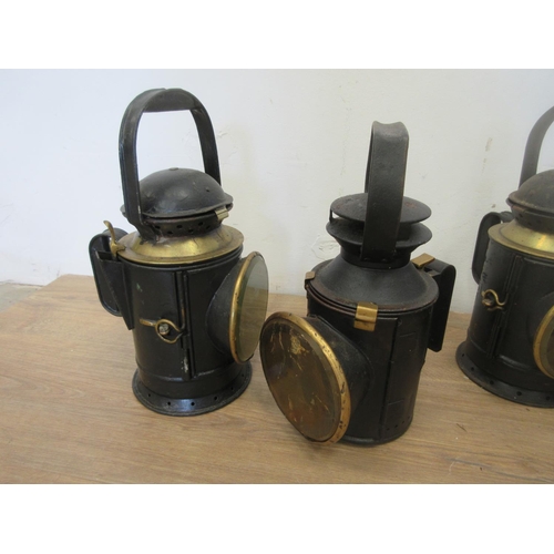 355 - Four B.R. western region and G.W.R Lamps and two other Railway Lamps