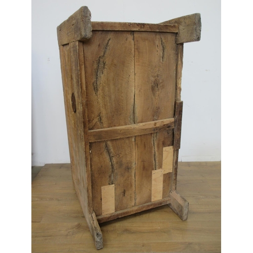 356 - A 16th/17th Century joined oak Grain Ark 4ft 5in W x 3ft 5in H