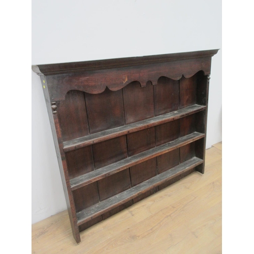 361 - An 18th Century oak Dresser Rack 4ft 5in H x 3ft 8in W