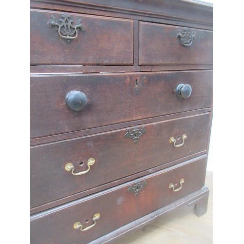 403 - An 18th Century oak Chest of two short and three long drawers 3ft 5in H x 3ft 2in W A/F