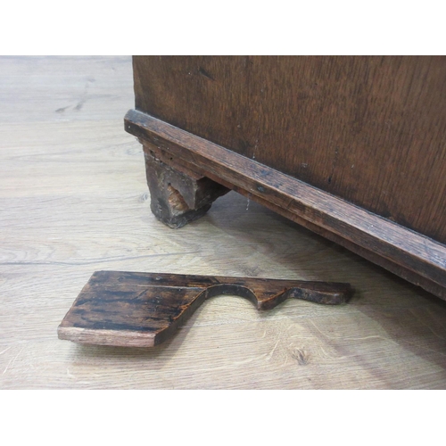 428 - A Georgian oak Bureau fitted four short and two long drawers 3ft 3in H x 3ft 2in W