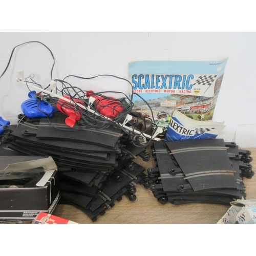 441 - A box of Scalextric including five Cars and a quantity of track