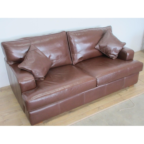 459 - A Multiyork brown leather Sofa