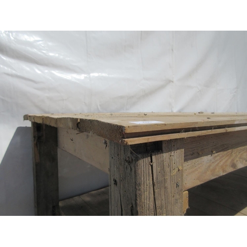 486 - A pine Potting Shed Table 7ft W x 2ft 4in H