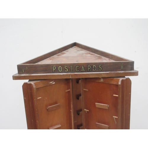 487 - An early 20th Century revolving Postcard Shop Display Stand 3ft 2in H x 1ft 8in W