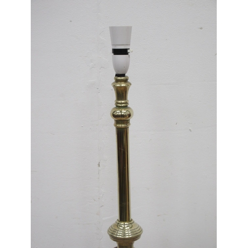 514 - A brass Table Lamp and shade 3ft H and a brass Standard Lamp 4ft 2in H (Failed PAT Tests)