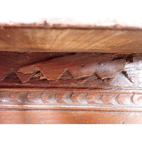 122 - A late 17th Century oak Altar Table with turned supports united by surrounding stretchers 3ft 2in W ... 