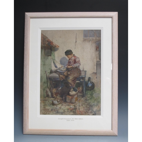 235 - JOSEPH FINNEMORE. 'The Toy Boat', signed, watercolour, 17 x 12in