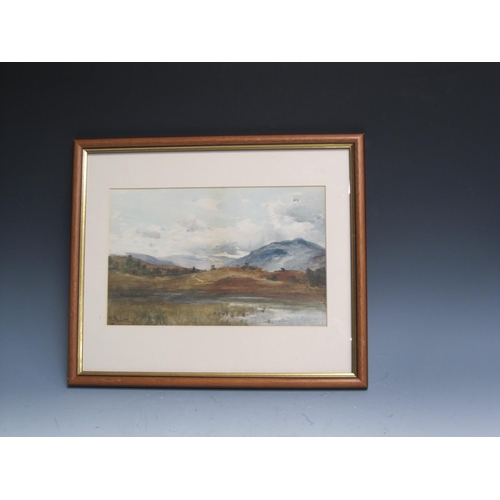 252 - JAY FERDEG (?). A mountainous Loch landscape, indistinctly signed, watercolour, 9 x 14in; together w... 