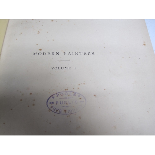 265 - JOHN RUSKIN. Modern Painters, Vol 1-5, publ. George Allen 1888 (ex Poole Public Library)