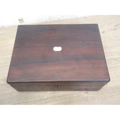 383 - A 19th Century walnut Writing Slope and a rosewood Writing Slope