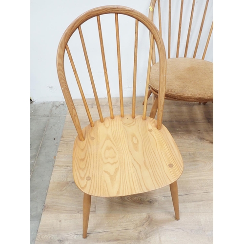 416 - Four Ercol elm stick back Chairs