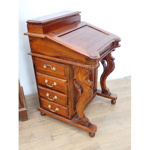 452 - A reproduction mahogany veneered Chest of six drawers 3ft 4in H x1ft 10in W and a reproduction hardw... 