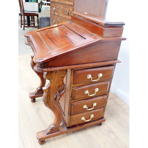 452 - A reproduction mahogany veneered Chest of six drawers 3ft 4in H x1ft 10in W and a reproduction hardw... 