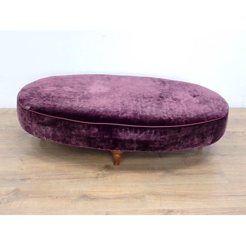 454 - A modern oval Footstool 4ft W