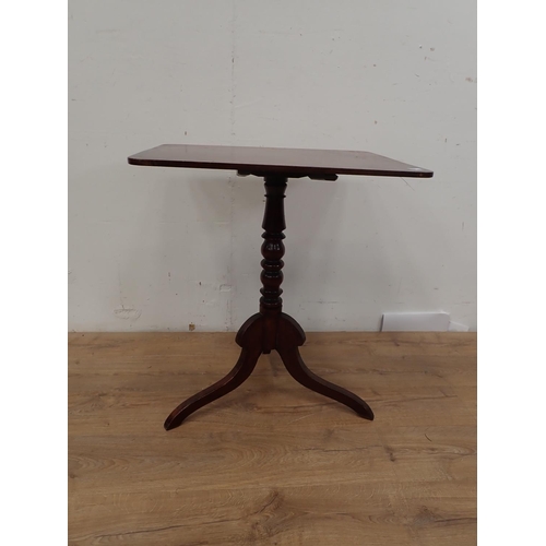 469 - A 19th Century mahogany rectangular Pillar Table on turned column