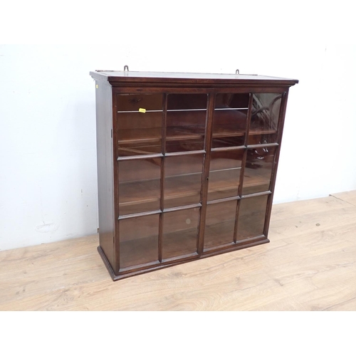 61 - A 19th Century mahogany and glazed two door Wall Cabinet 2ft 9in W x 2ft 8in H