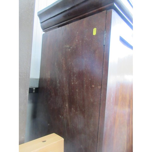 810 - A Victorian mahogany breakfront four door Wardrobe fitted to short and two long drawers to central s... 