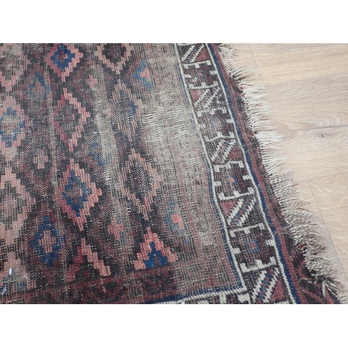 54 - A small woollen Rug and a Nursing Chair in need of upholstery