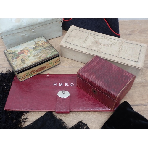 119 - Box of Jewellery Boxes, Beret, leather Wallet