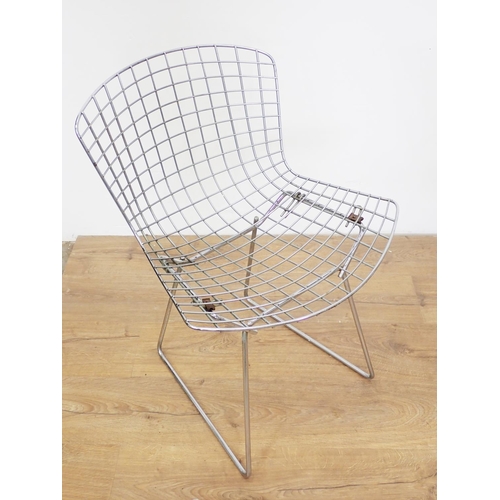 103 - Four 20th Century Harry Bertoia wire Chairs