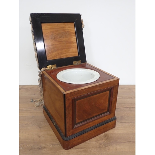 109 - A Victorian walnut Commode 1ft 6in H x 1ft 4in W, stamped Lamb, Manchester, No 29396