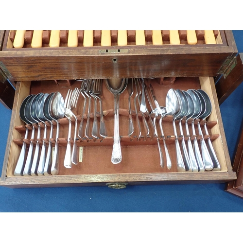 117 - Two Canteens of plated and stainless Cutlery