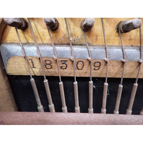 132 - A walnut and inlaid upright Piano by Edward J. Spark, Worcester 4ft 9in W x 4ft 3in H