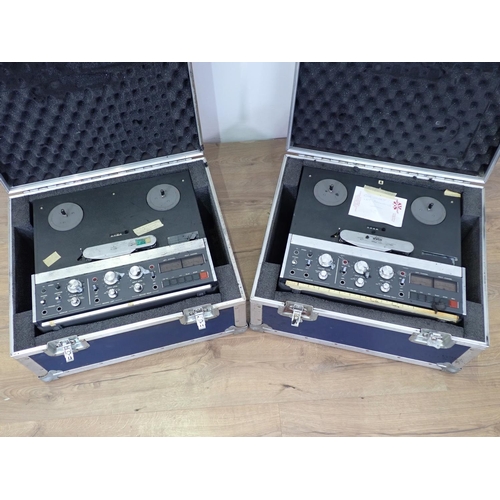 Two Revox reel to reel Tape Recorders in flight cases