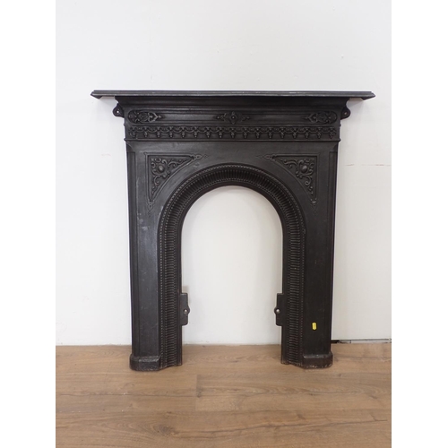 19 - A Victorian cast iron Fire Surround 3ft 3in H x 2ft 10in W