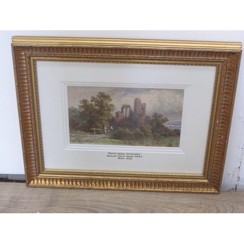 315 - SAMUEL HENRY BAKER. Manor Abbey, Halesowen, signed, watercolour, 5 x 8in