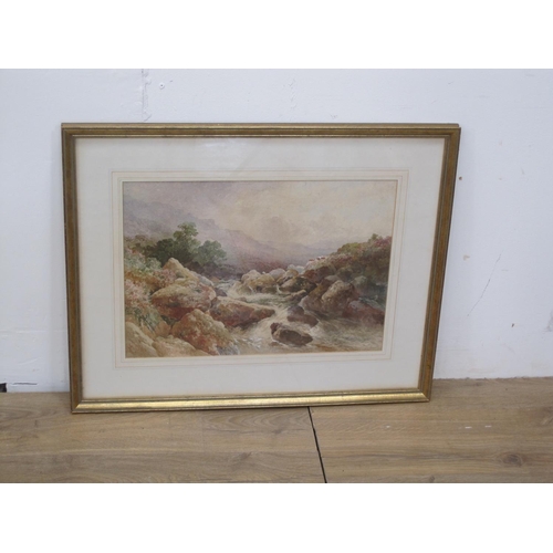 329 - WILLIAM COOK OF PLYMOUTH. By a Rocky Torrent, Dartmoor, signed with monogram and dated 78, watercolo... 