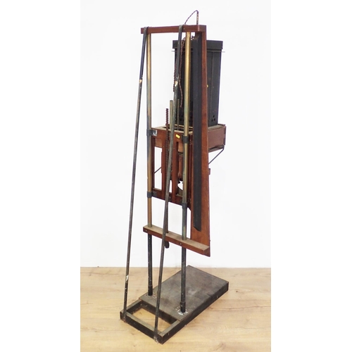 345 - An Edwardian Camera on mahogany and brass stand