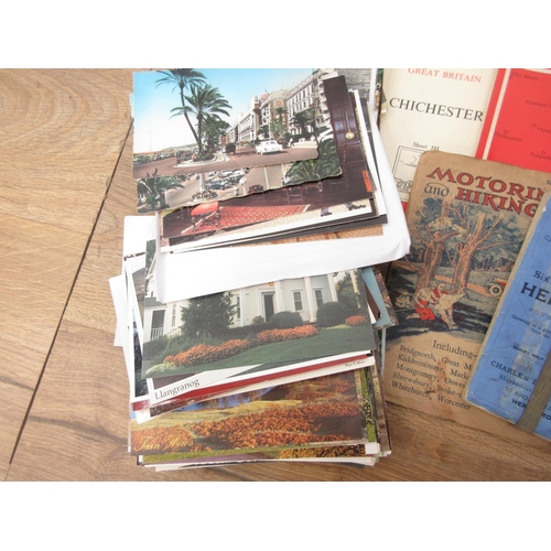 350 - A box of Postcards and Maps